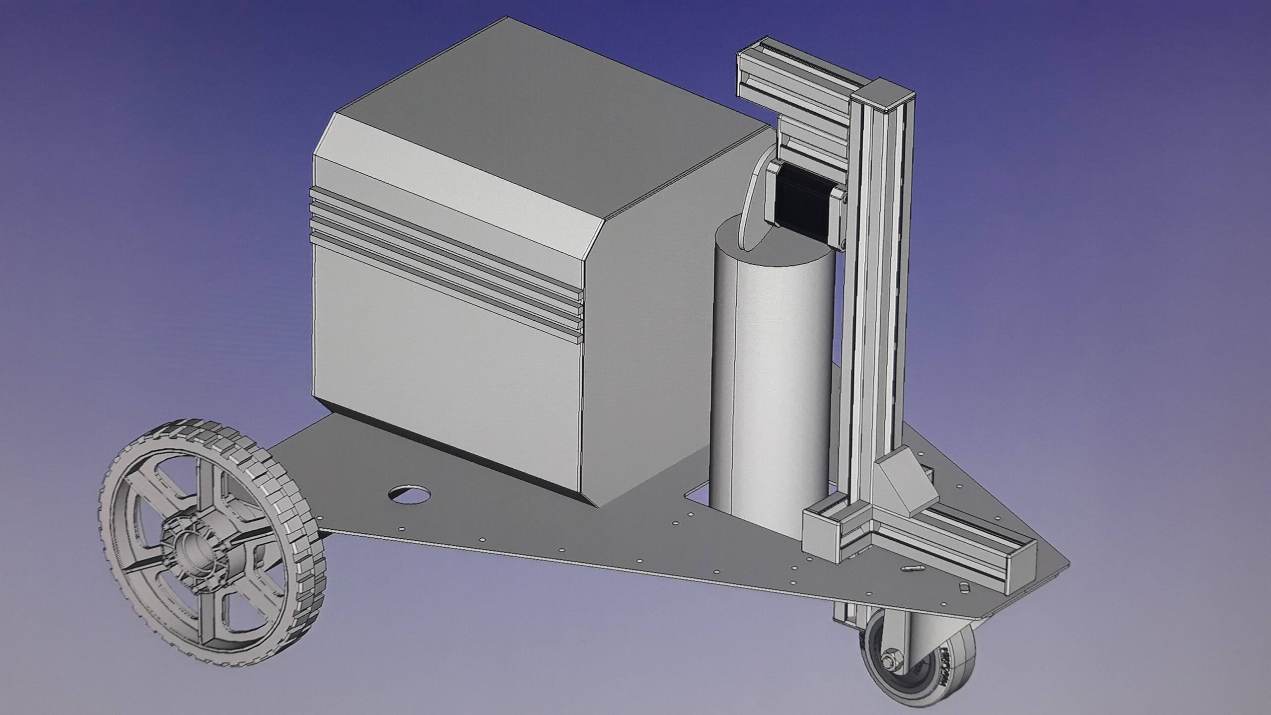 Design drawing of the ROS 2 robotic marking platform for surveyors